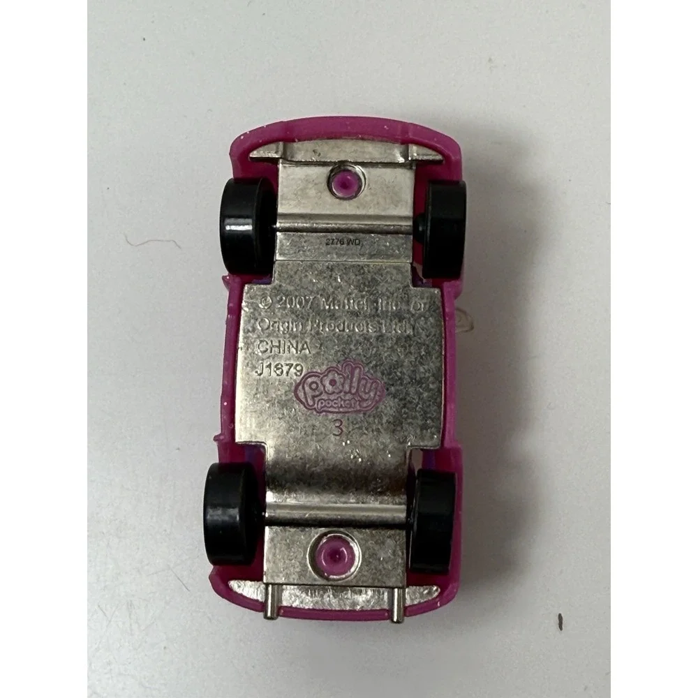Mattel 2007 Polly Pocket Wheels Car #3 Convertible W/ Driver Figure